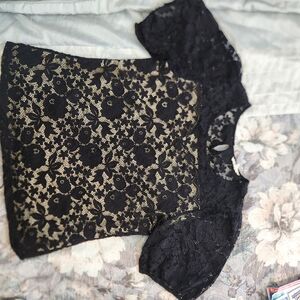 PerSeption Concept Black Lace Blouse